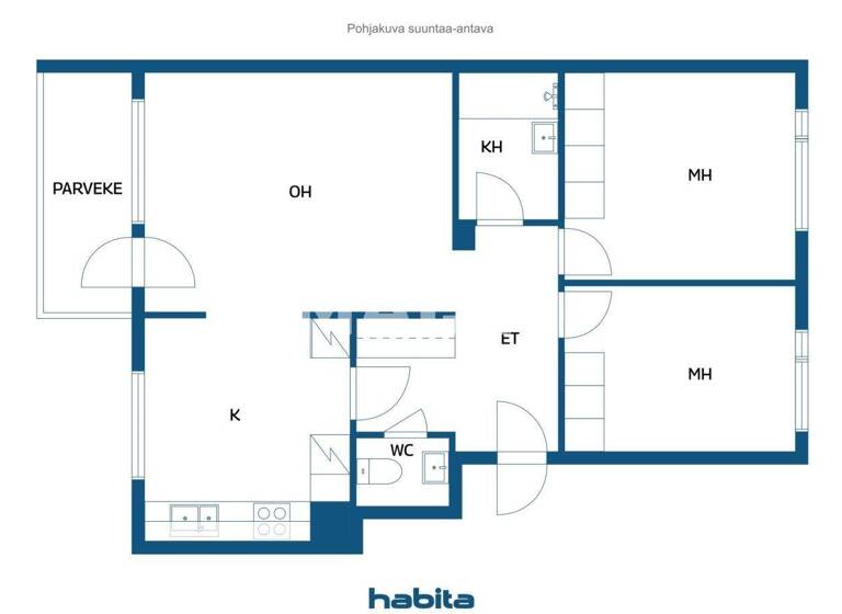 Studio zum Kauf 138.000 € 3 Zimmer 64 m² 1. Geschoss Jönsaksenpolku 2 Vantaa 01600