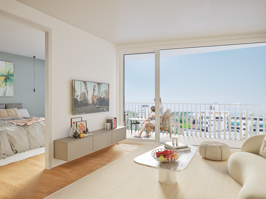 Wohnung zum Kauf - Erstbezug provisionsfrei 413.700 € 2 Zimmer 52,7 m² 5. Geschoss Am Briel 53 Petershausen Konstanz 78467