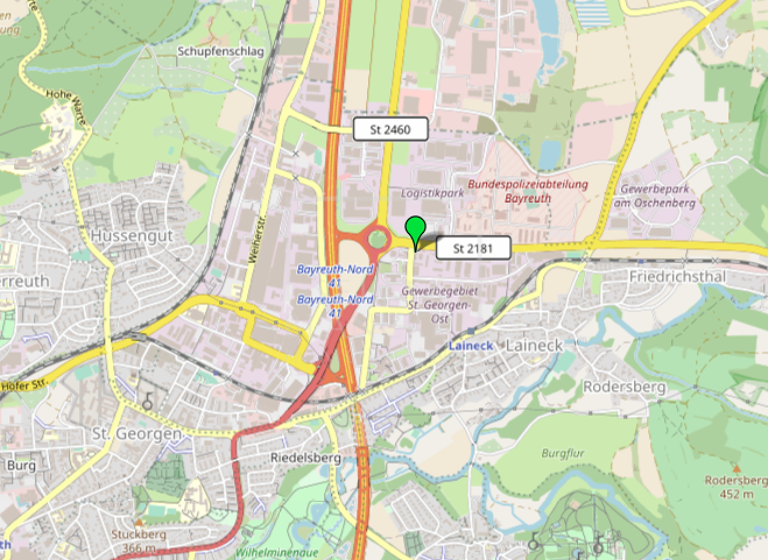 Gewerbegrundstück zur Miete 1.600 m²<br/>Grundstück Christian-Ritter-von-Langheinrich-Straße 1 Industriegebiet Bayreuth 95448
