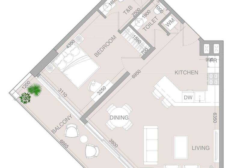 Wohnung zum Kauf provisionsfrei 288.129 € 2 Zimmer 76,5 m² Dubai 00000