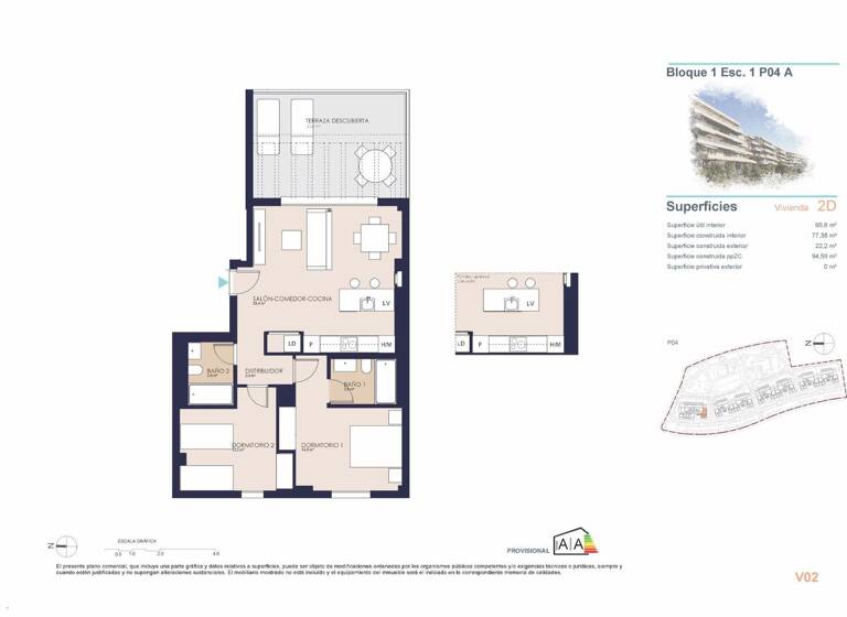 Penthouse zum Kauf provisionsfrei 377.000 € 3 Zimmer 77 m² Paseo de la mar Denia 03770