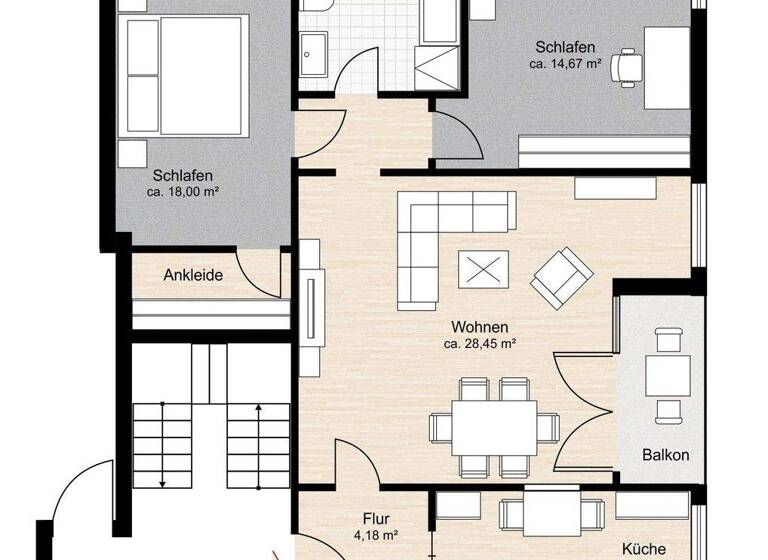 Wohnung zum Kauf 365.000 € 3 Zimmer 85 m² 1. Geschoss Alsbach Alsbach-Hähnlein 64665