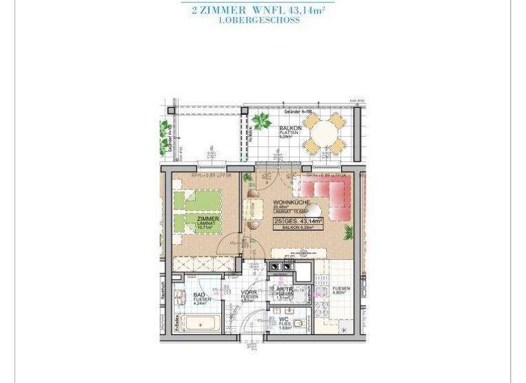 Wohnung zum Kauf 245.000 € 2 Zimmer 43,1 m² 1. Geschoss Vösendorf 2331