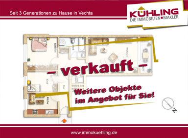 Wohnung zum Kauf 169.000 € 3 Zimmer 82 m² EG Stadtkern Vechta 49377