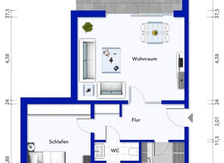 Wohnung zum Kauf 379.000 € 2 Zimmer 83 m² Marienthal Hamburg 22043