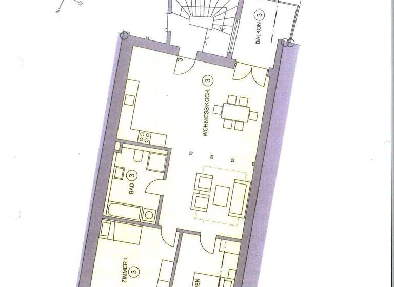 Wohnung zum Kauf 495.000 € 3 Zimmer 82 m² 1. Geschoss Hauptstr. 74 Herdern Freiburg im Breisgau 79104