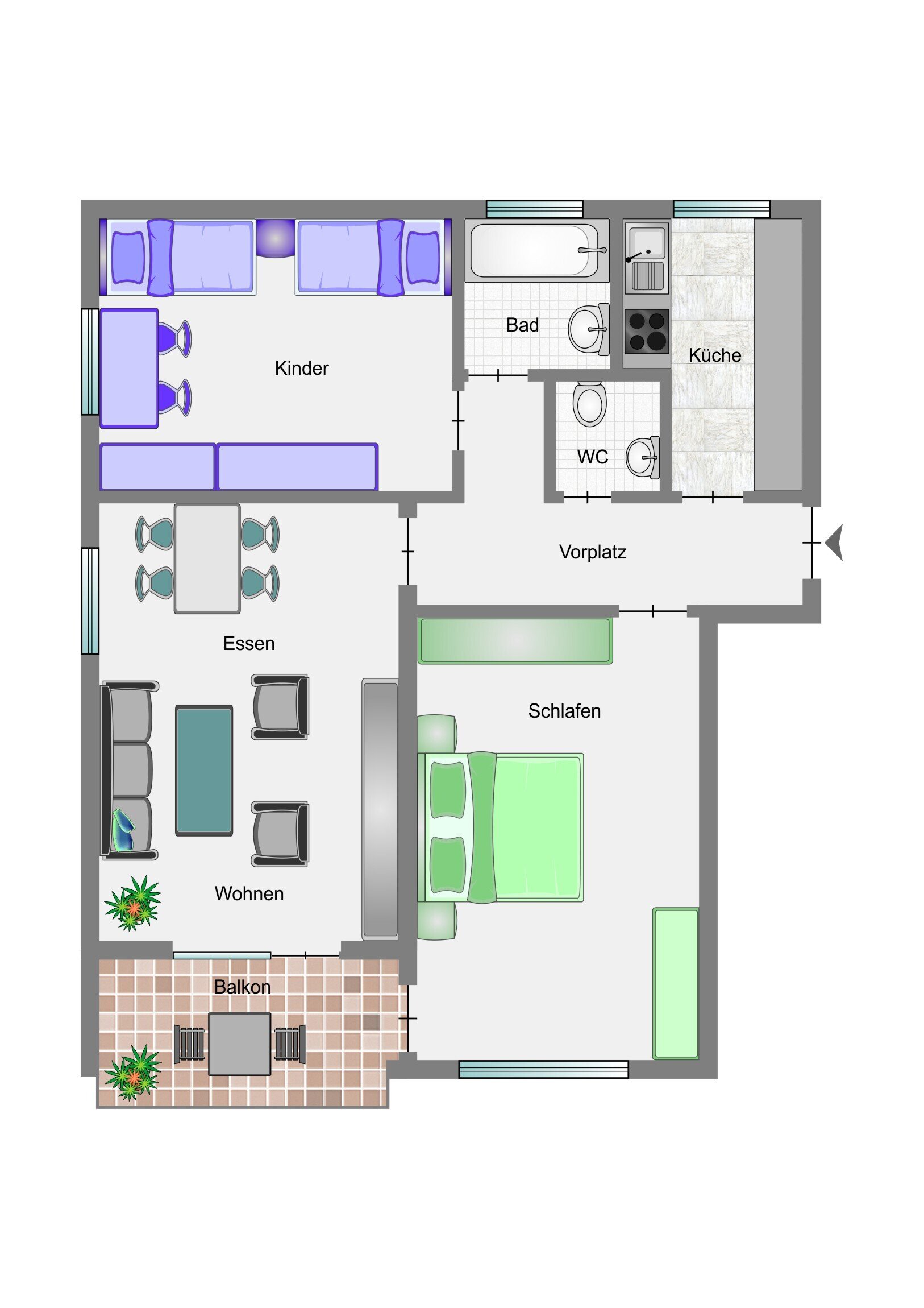 Wohnung zum Kauf 245.000 € 3 Zimmer 69,2 m²<br/>Wohnfläche 1.<br/>Geschoss 01.04.2025<br/>Verfügbarkeit Hegensberg Esslingen am Neckar 73732