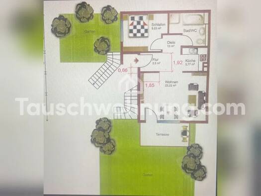 Wohnung zur Miete Tauschwohnung 1.200 € 2 Zimmer 54 m² Vaterstetten 85591