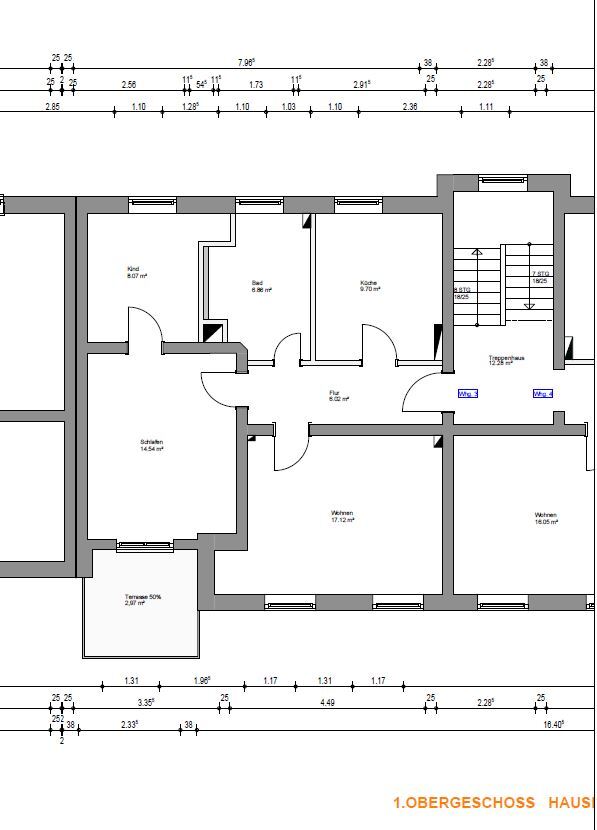 Wohnung zur Miete 750 € 3 Zimmer 65,3 m²<br/>Wohnfläche Nells Ländchen 1 Trier 54292