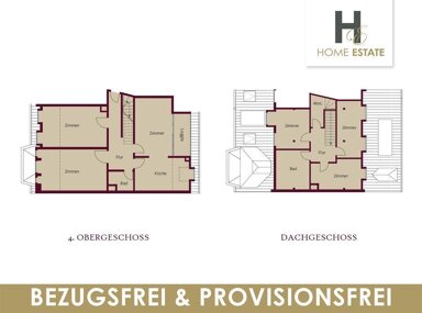 Maisonette zum Kauf provisionsfrei 442.000 € 5 Zimmer 135 m² 4. Geschoss frei ab sofort Kurt Eisner Strasse 66 Südvorstadt Leipzig 04275