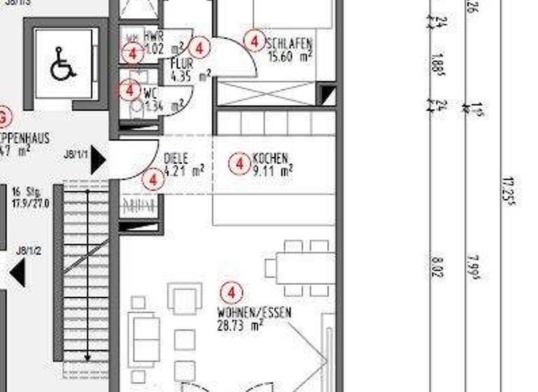 Wohnung zur Miete 1.190 € 2 Zimmer 82,1 m² 1. Geschoss Gronau Bergisch Gladbach 51465