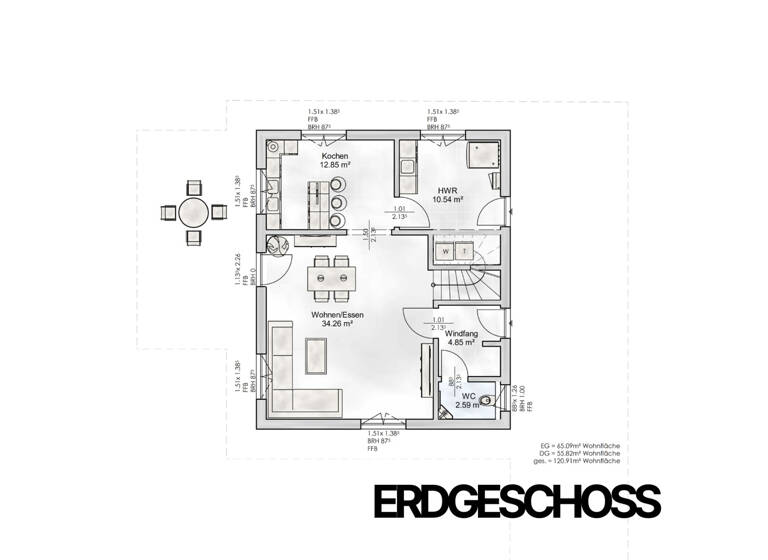 Einfamilienhaus zum Kauf provisionsfrei 427.500 € 4 Zimmer 121 m² Damme-Süd Damme 49401