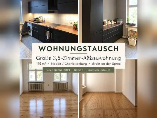 Wohnung zur Miete Tauschwohnung 1.216 € 3,5 Zimmer 119 m² 4. Geschoss Moabit Mitte 10553