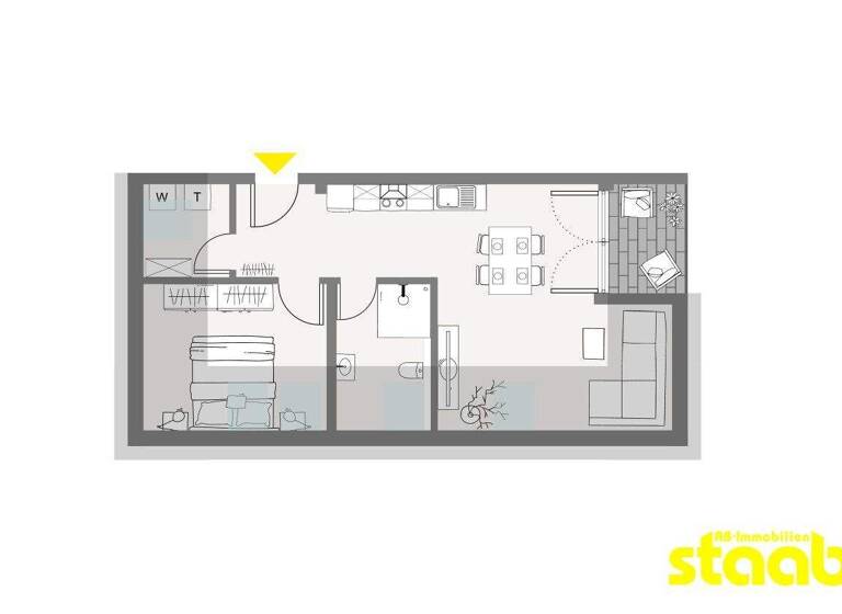 Wohnung zur Miete 550 € 2 Zimmer 46 m² Sulzbach 63834