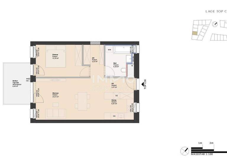 Wohnung zum Kauf - Erstbezug provisionsfrei 234.000 € 2 Zimmer 54,7 m² Ufer Linz 4030