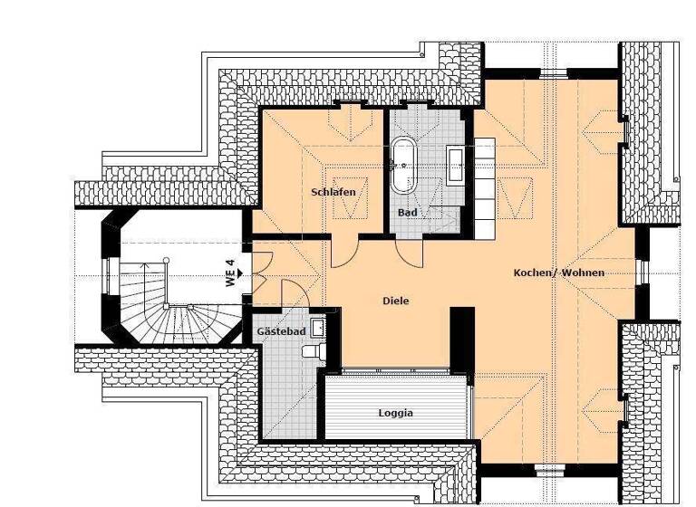 Wohnung zur Miete 999 € 2 Zimmer 80 m² 3. Geschoss Erdmannshainer Str. 38 Fuchshain Naunhof b Grimma 04683