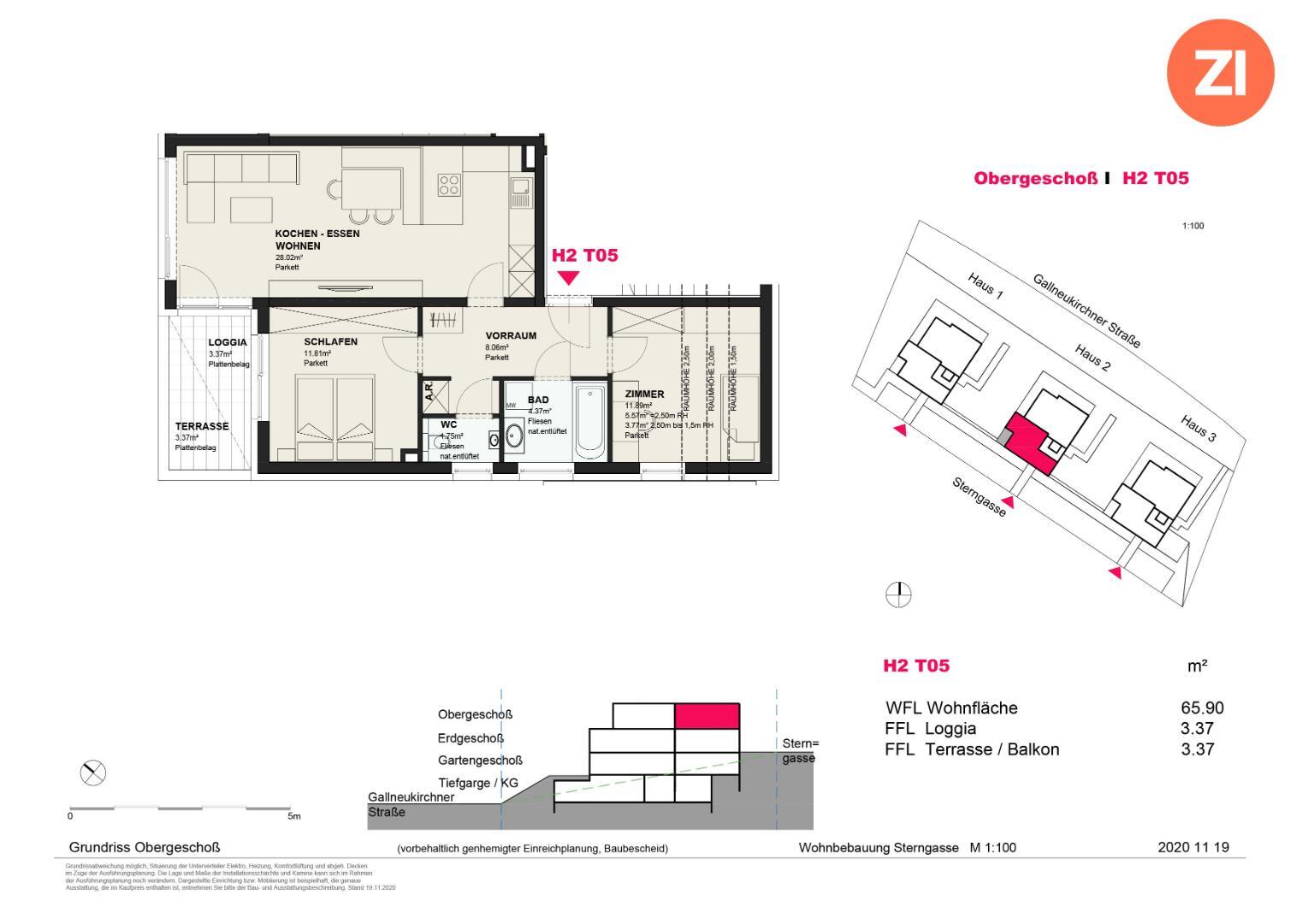 Wohnung zum Kauf 342.170 € 3 Zimmer EG<br/>Geschoss Sterngasse Engerwitzdorf 4209