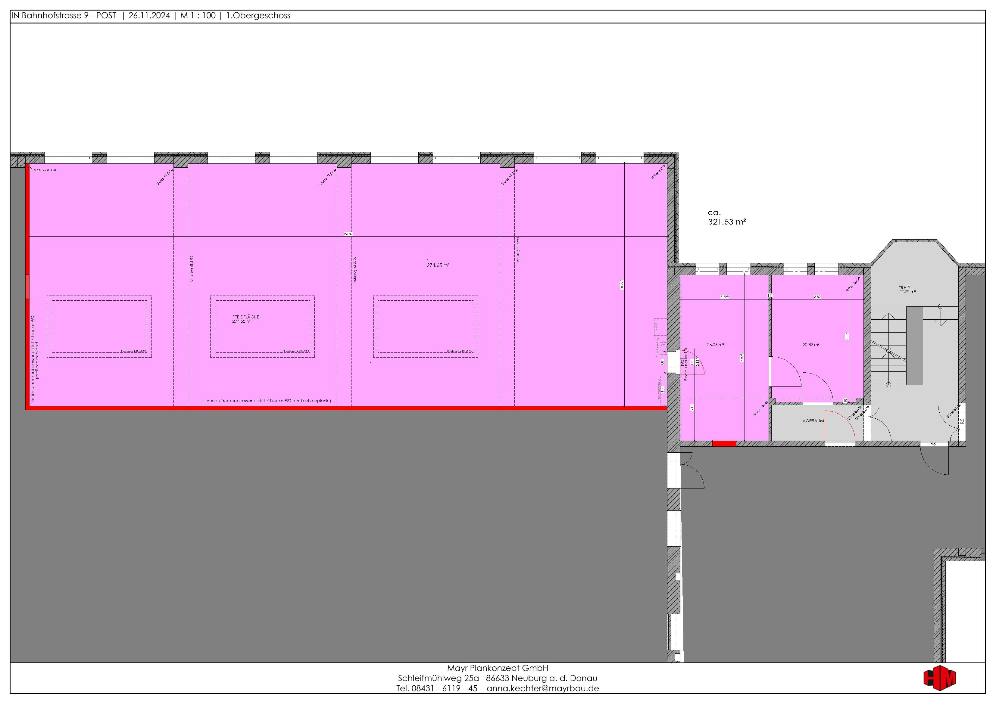 Bürofläche zur Miete provisionsfrei 12,50 € 320 m²<br/>Bürofläche Bahnhofstr. 9 Bahnhofsviertel Ingolstadt 85051