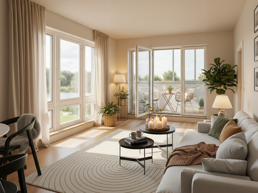 Wohnung zum Kauf - Erstbezug provisionsfrei 334.400 € 3 Zimmer 62,7 m² 1. Geschoss Stelle 21435