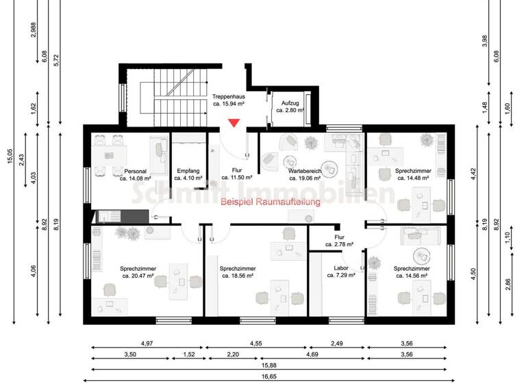 Büro zur Miete - Erstbezug 2.400 € 148 m² Bürofläche Vogesenstraße 29 Schwanheim Frankfurt am Main 60529
