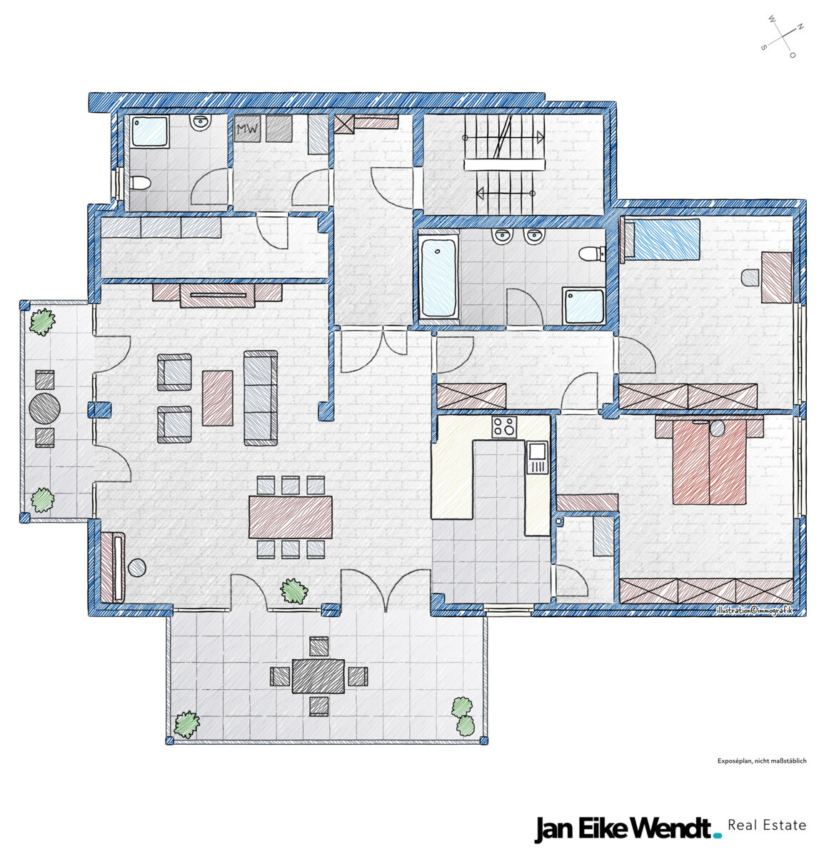 Wohnung zur Miete 4.360 € 3 Zimmer 153 m²<br/>Wohnfläche 1.<br/>Geschoss ab sofort<br/>Verfügbarkeit Maria-Theresia-Str. 5 Maximilianeum München 81675