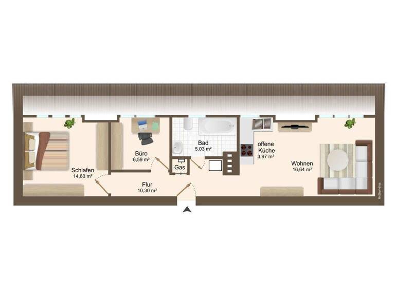 Wohnung zum Kauf 59.000 € 2,5 Zimmer 57 m² Siedlung Dessau 06846