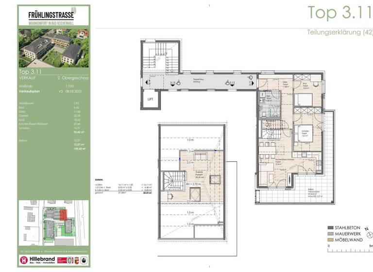 Wohnung zum Kauf 698.000 € 3 Zimmer 105,6 m² 2. Geschoss Frühlingstraße 30 a-c Bad Reichenhall 83435