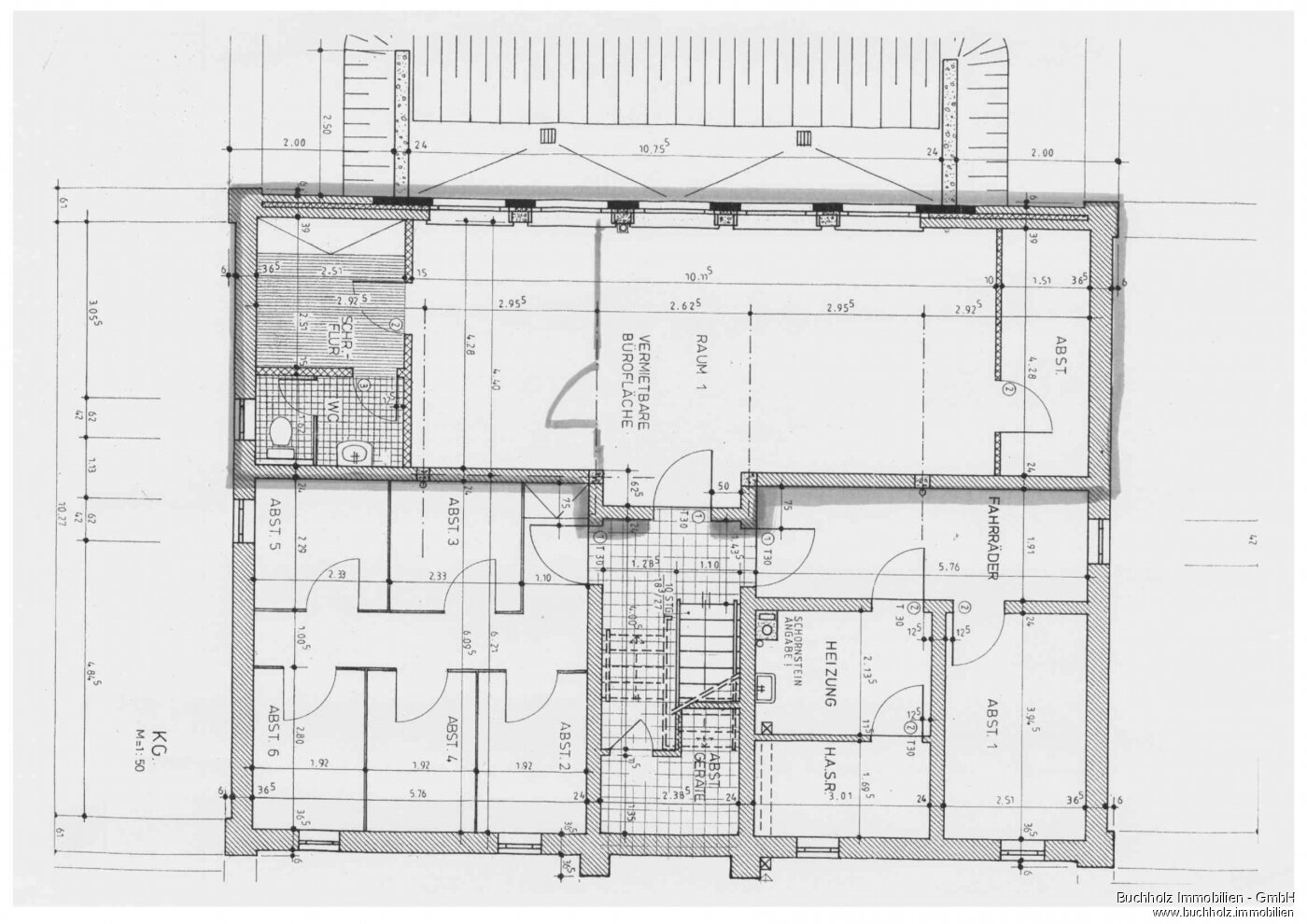 Bürofläche zur Miete 550 € 2 Zimmer 59,8 m²<br/>Bürofläche Jesteburg Jesteburg 21266