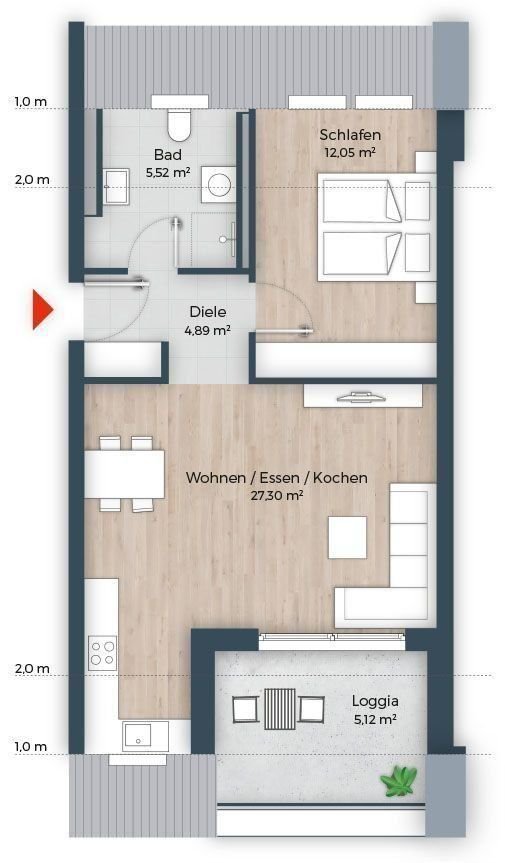 Wohnung zum Kauf provisionsfrei 473.867 € 2 Zimmer 54,9 m²<br/>Wohnfläche 2.<br/>Geschoss Bischofsweiherstraße 34 Dechsendorf - West Erlangen 91056