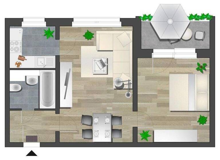 Wohnung zur Miete 294 € 2 Zimmer 43,7 m² 6. Geschoss frei ab 01.05.2026 Paul-Bertz-Str. 13 Helbersdorf Chemnitz 09120