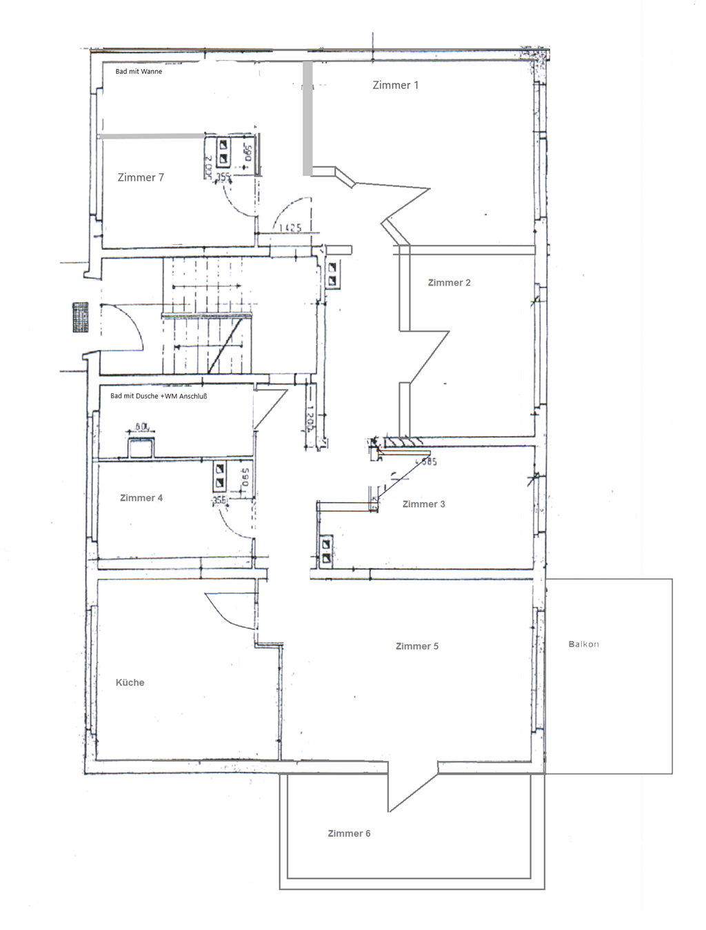 Wohnung zur Miete 640 € 5 Zimmer 118 m²<br/>Wohnfläche ab sofort<br/>Verfügbarkeit Rudolf - Harlaß - Straße 6 Wittgensdorf 971 Wittgensdorf 09228