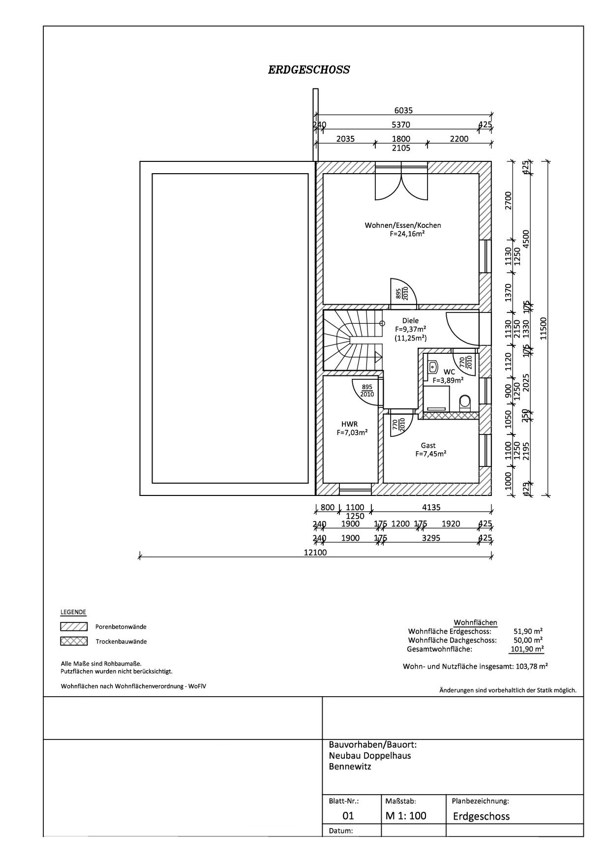 Doppelhaushälfte zum Kauf provisionsfrei 348.000 € 5 Zimmer 102 m²<br/>Wohnfläche 620 m²<br/>Grundstück Bennewitz Bennewitz 04828