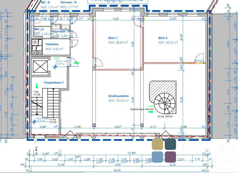 Bürogebäude zur Miete 2.000 € 168 m² Bürofläche Jülich 52428