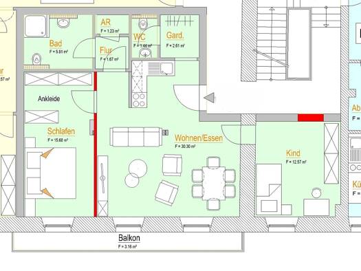 Wohnung zum Kauf provisionsfrei 395.000 € 74,1 m² route de Luxembourg 40 Echternach 6450