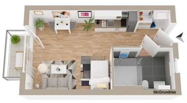 Wohnung zur Miete 446,88 € 1 Zimmer 37,2 m² 1. Geschoss Unterbilk Mitterteich 95666