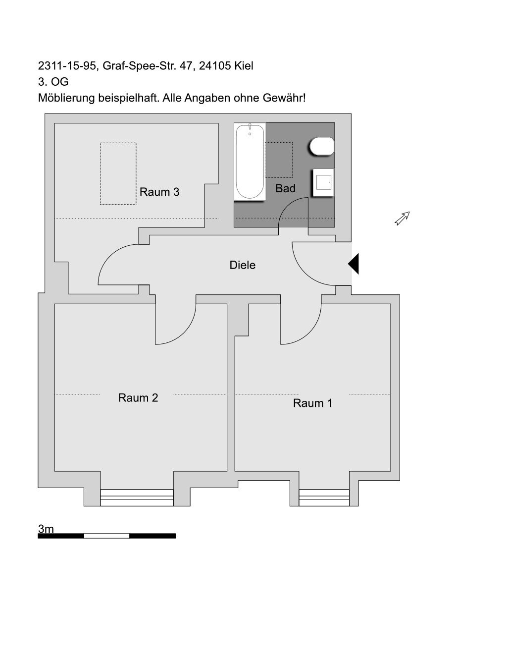 Wohnung zur Miete 575 € 2 Zimmer 44 m²<br/>Wohnfläche 01.03.2025<br/>Verfügbarkeit Graf-Spee-Str. 47 Blücherplatz Kiel 24105