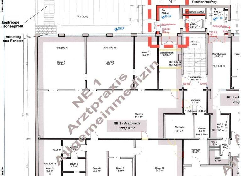 Praxisfläche zur Miete 7 € 7 Zimmer 272,2 m² Bürofläche Eisenach 99817