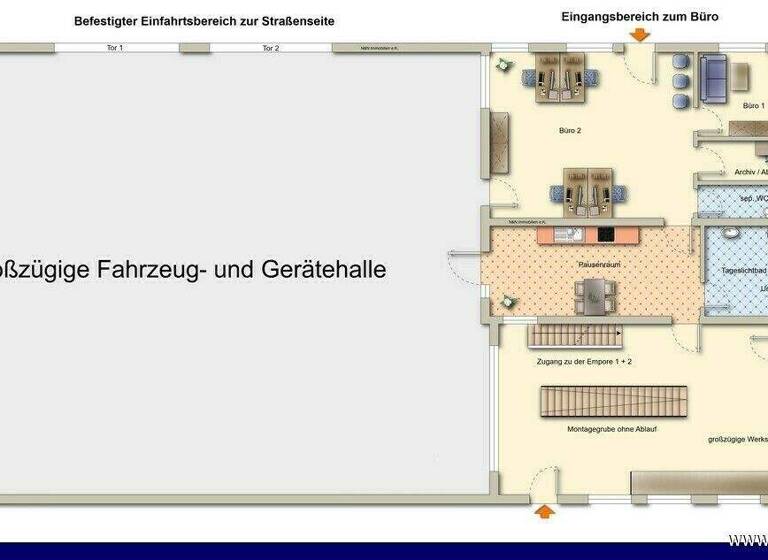 Lagerhalle zur Miete 2.340 € 630 m² Lagerfläche Schliengen 79418