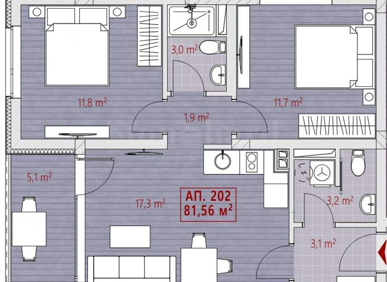 Studio zum Kauf 112.145 € 3 Zimmer 81,6 m² Nessebar