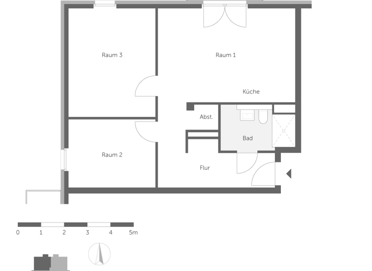 Wohnung zur Miete nur mit Wohnberechtigungsschein 851 € 3 Zimmer 74 m² 1. Geschoss frei ab sofort Wendenschloßstr. 166 Köpenick Berlin 12557