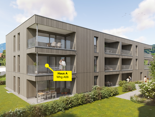 Terrassenwohnung zum Kauf - Erstbezug 542.000 € 3 Zimmer 75,7 m² Bifangstraße Feldkirch 6800