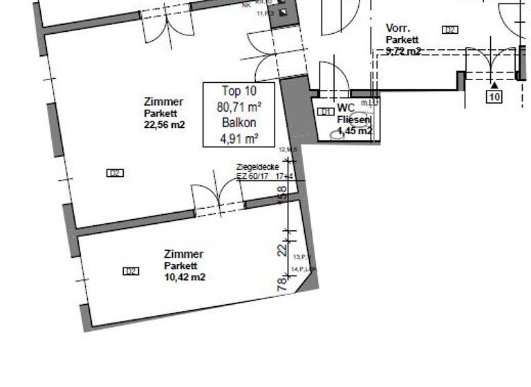 Wohnung zum Kauf provisionsfrei 330.900 € 3 Zimmer 80,7 m² 2. Geschoss Wien 1030