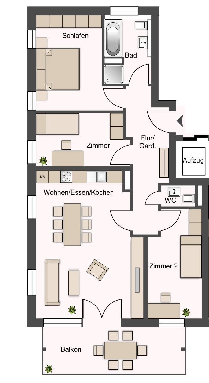 Wohnung zum Kauf 564.500 € 4 Zimmer 95,3 m²<br/>Wohnfläche 1.<br/>Geschoss Pflugfelden Ludwigsburg / Pflugfelden 71636