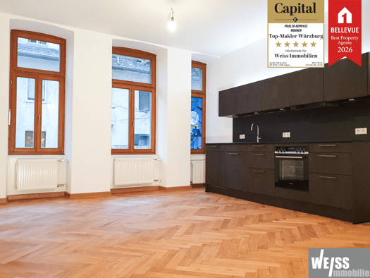 Wohnung zur Miete 1.200 € 3 Zimmer 77 m² Rotkreuzstraße 7 Altstadt Würzburg 97080