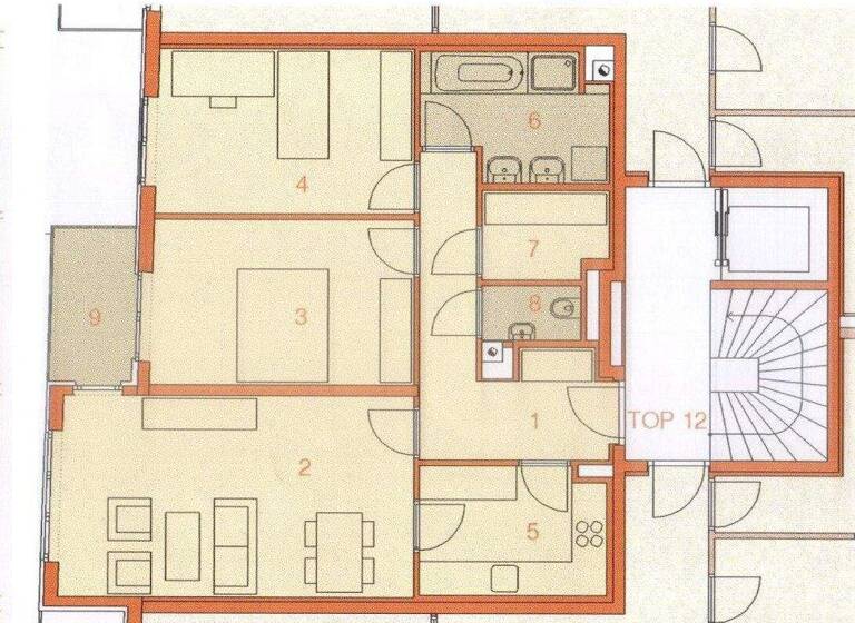 Wohnung zur Miete 1.316 € 3 Zimmer 78,9 m² 4. Geschoss Anastasius-Grün-Gasse Wien 1180
