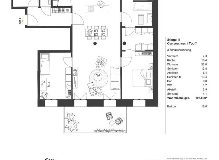 Wohnung zum Kauf - Erstbezug 908.430 € 3 Zimmer 107,8 m² Wien 1030