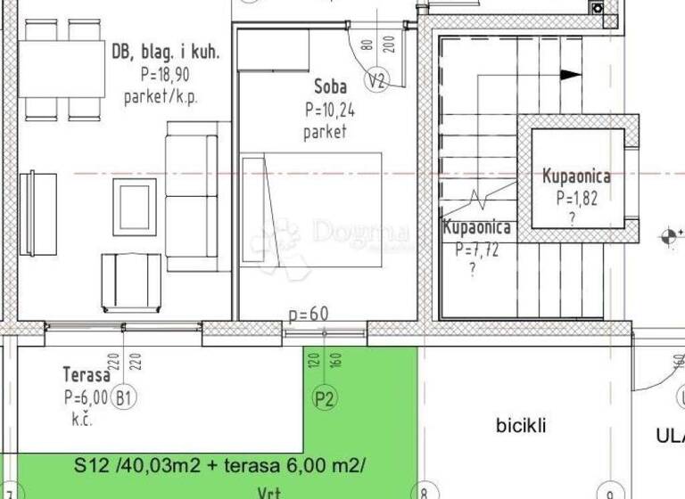Wohnung zum Kauf 129.090 € 2 Zimmer 43 m² Velika Gorica