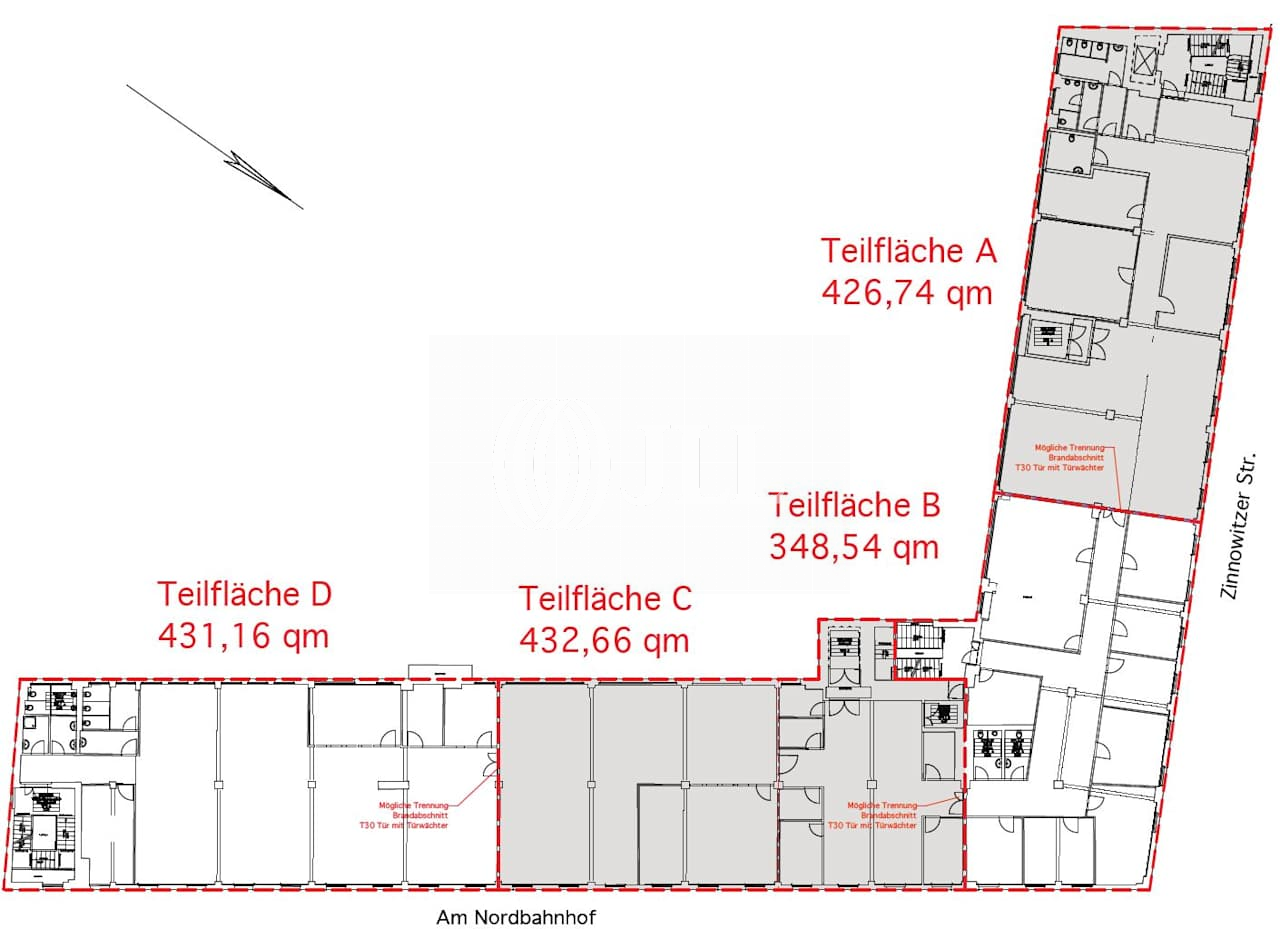 Bürofläche zur Miete provisionsfrei 16,50 € 3.626,7 m²<br/>Bürofläche ab 420 m²<br/>Teilbarkeit Mitte Berlin 10115