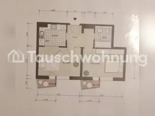 Wohnung zur Miete Tauschwohnung 450 € 2 Zimmer 48 m² Südvorstadt Leipzig 04275