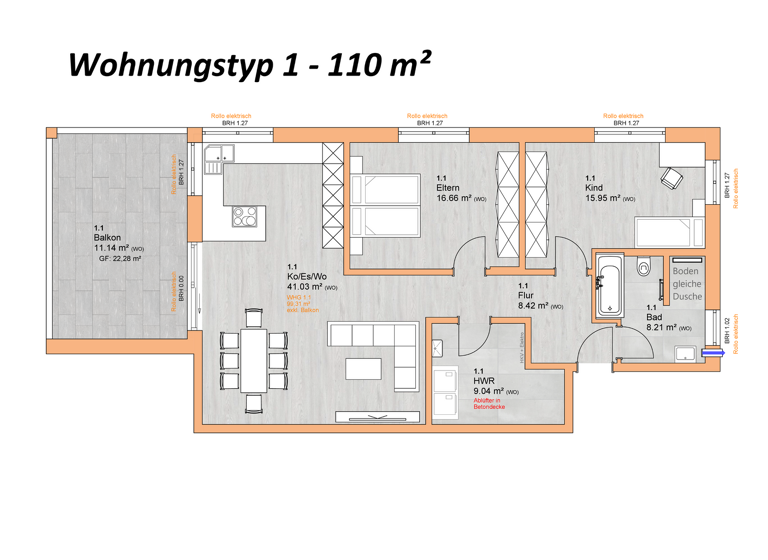 Wohnung zum Kauf - Erstbezug provisionsfrei als Kapitalanlage geeignet 429.000 € 3 Zimmer 110,5 m² Herzog-Georg-Straße 12 Buchdorf 86675